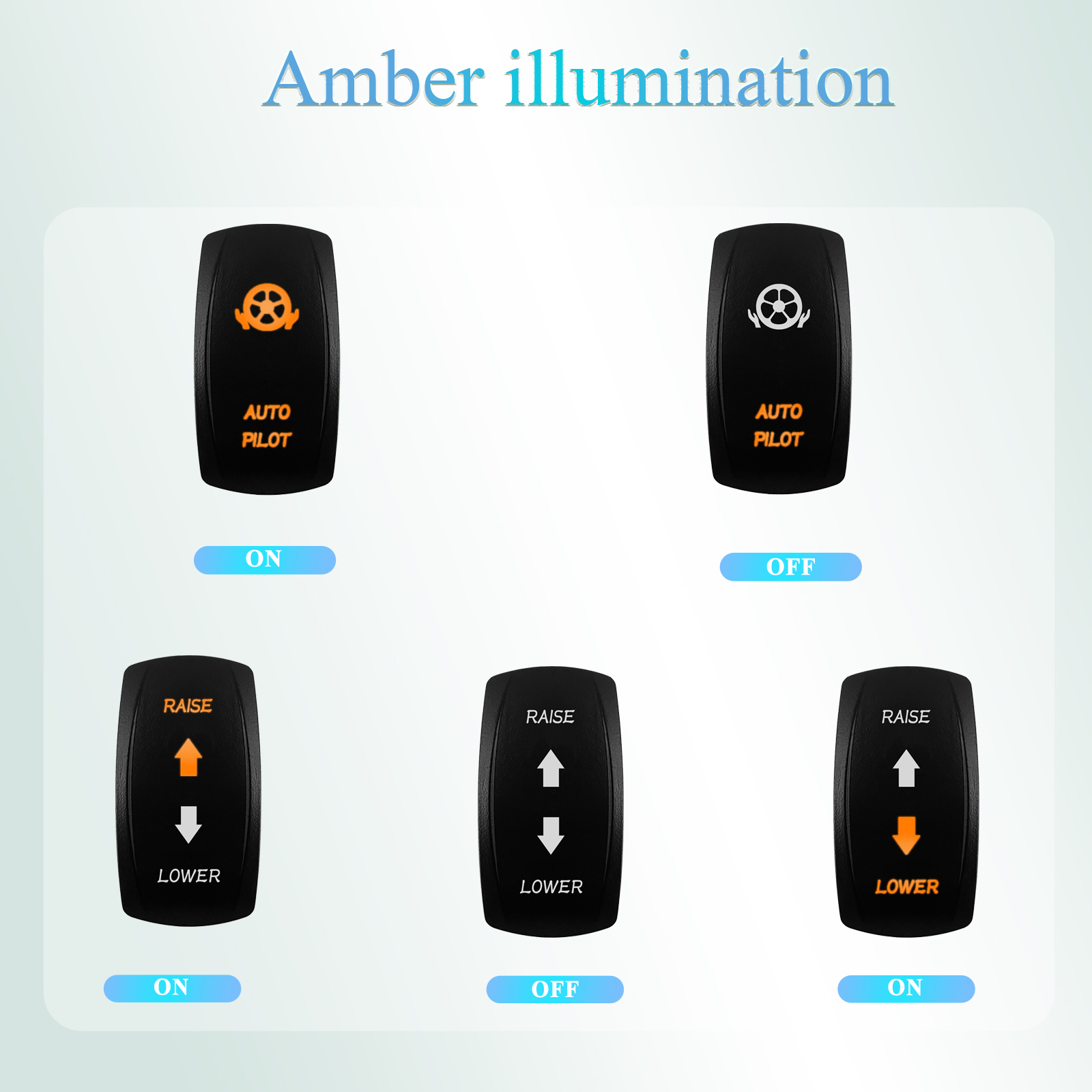 12V/24V Waterproof Backlit Mar - Fishing Boat Anchor recension och pris