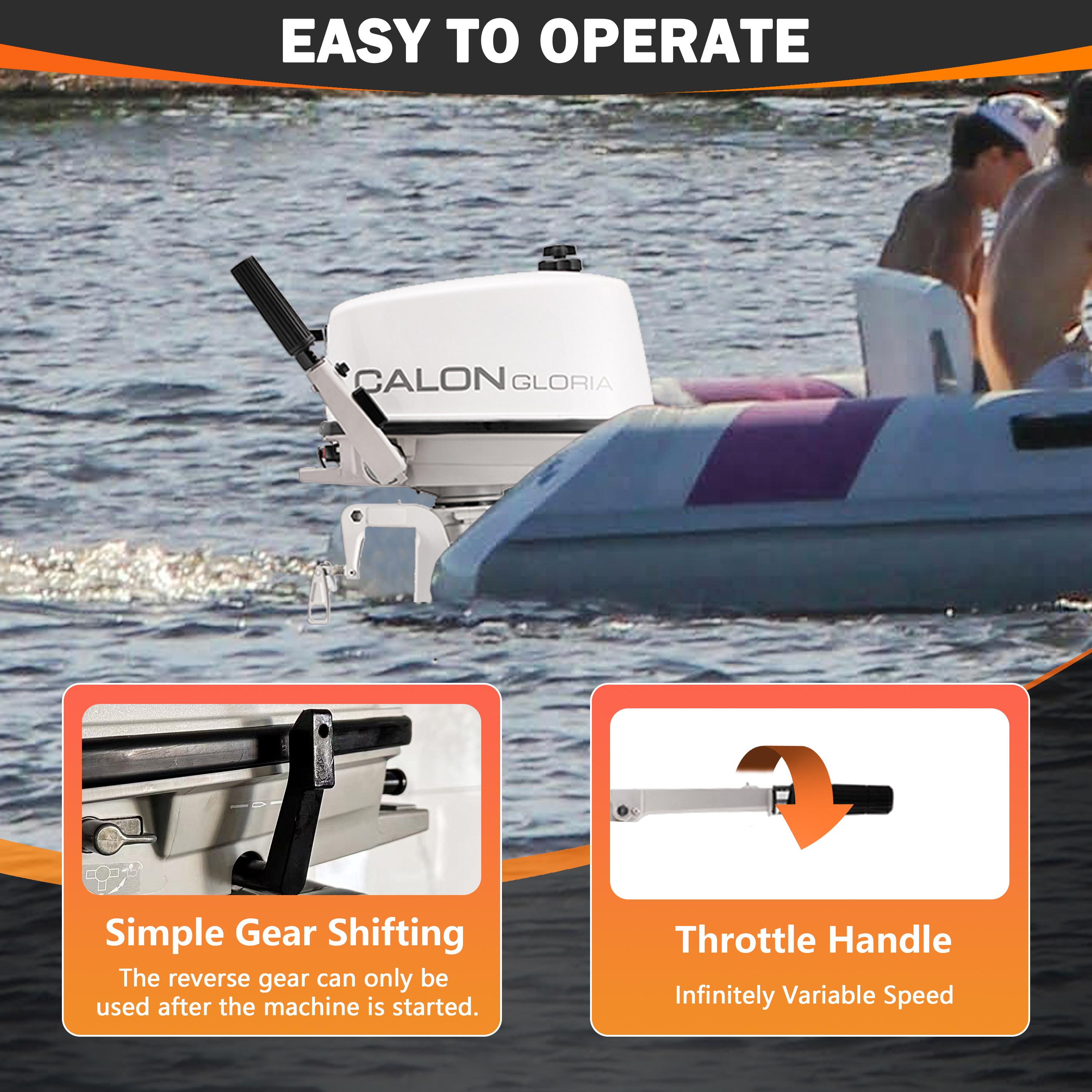 2 Stroke 5HP Calon Outboard Mo - Fishing Boat Outboard Motor recension och pris