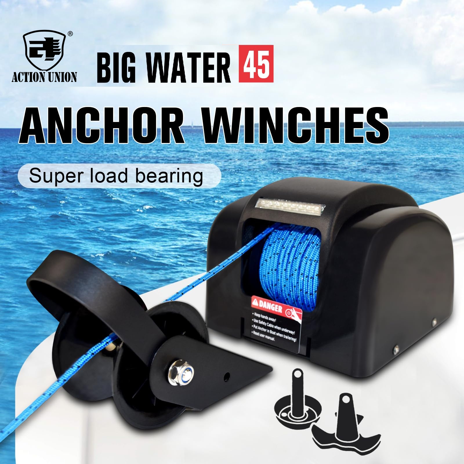 Electric anchor winch 12V, sui - Fishing Boat Steering Wheel recension och pris