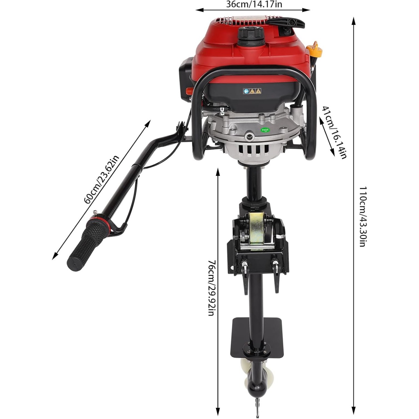 4-Stroke 6HP/7.5HP Gas Powered - Fishing Boat Outboard Motor recension och pris