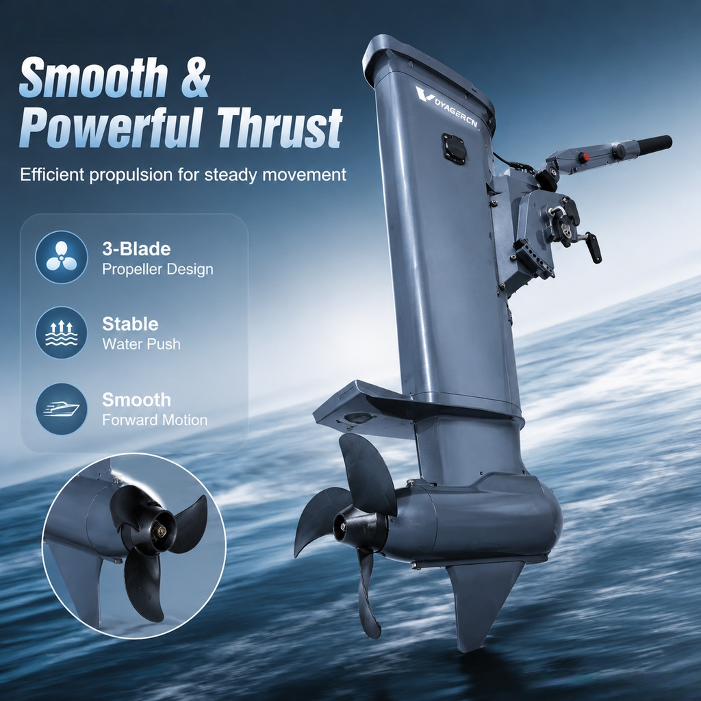 GPS Enabled 1500W 5HP 48V Elec - Fishing Boat Outboard Motor recension och pris