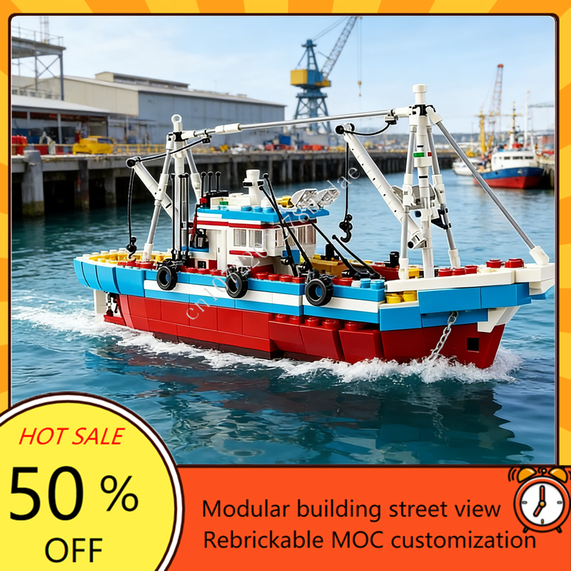 Custom 1600PCS Modular MOC-910 - Fishing Boat Trailer recension och pris
