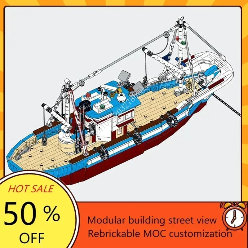 Custom 1600PCS Modular MOC-910 - Fishing Boat Trailer recension och pris