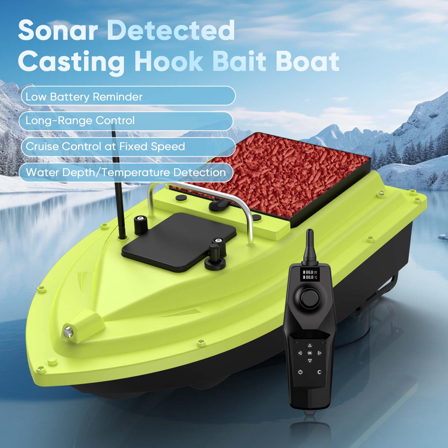 D36 RC Fishing Bait Boat with  - Fishing Boat Trailer recension och pris